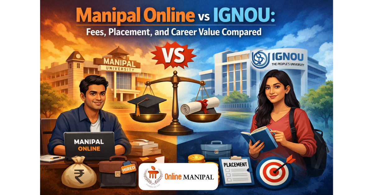 Manipal Online vs IGNOU: Fees, Placement, and Career Value Compared